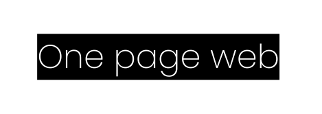 One page web
